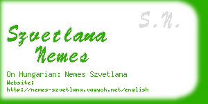 szvetlana nemes business card